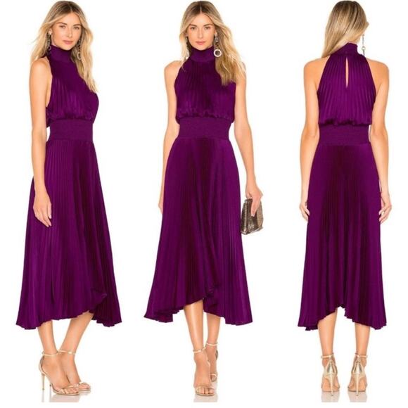 ALC Renzo Pleated Dress Wedding Guest - Picture 2 of 10